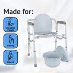 Homecraft Folding Commode and Toilet Surround Frame - Adjustable Bathroom Mobility Aid - Damaged Box