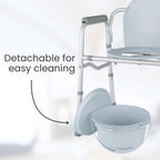 Homecraft Folding Commode and Toilet Surround Frame - Adjustable Bathroom Mobility Aid - Damaged Box