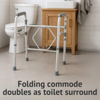 Homecraft Folding Commode and Toilet Surround Frame - Adjustable Bathroom Mobility Aid - Damaged Box