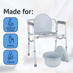 Homecraft Folding Commode and Toilet Surround Frame - Adjustable Bathroom Mobility Aid - Damaged Box