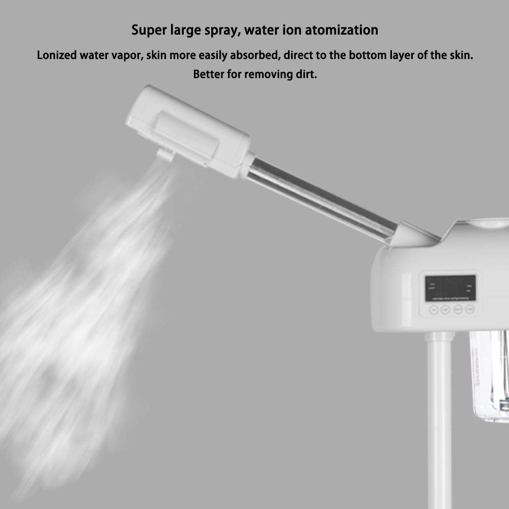 JVSURF 3-in-1 Facial Steamer with Ozone and LCD Timer - Salon Spa Face Steamer - Adjustable Height 0.95m-1.2m - White - Very Good