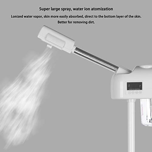 JVSURF 3-in-1 Facial Steamer with Ozone and LCD Timer - Salon Spa Face Steamer - Adjustable Height 0.95m-1.2m - White - Very Good