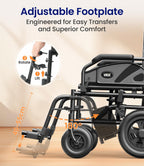 VOCIC Lightweight Wheelchair for Adults - 13kg Mobility Chair with 30cm All Terrain Tyres - Very Good