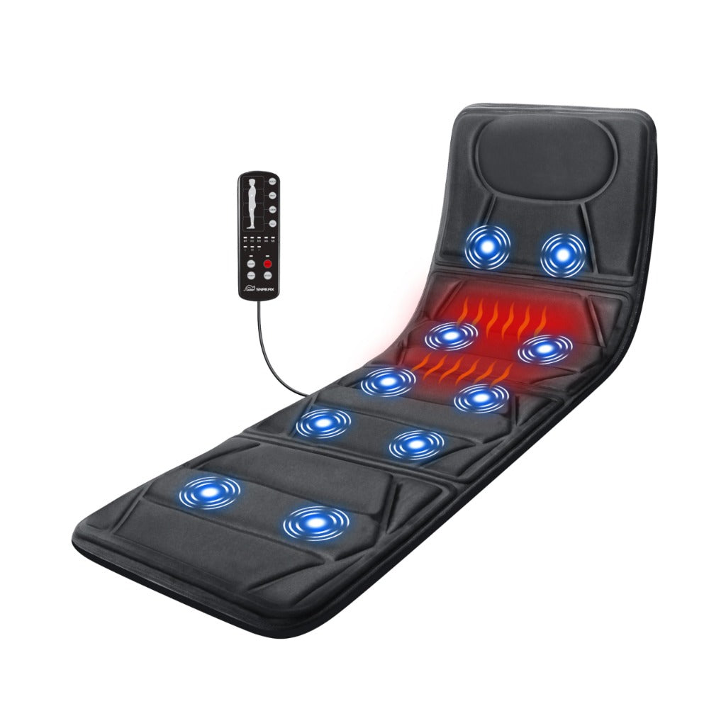 Snailax Full Body Massage Mat with Heat - 10 Vibrating Motors Heated Massage Mattress Pad - Like New