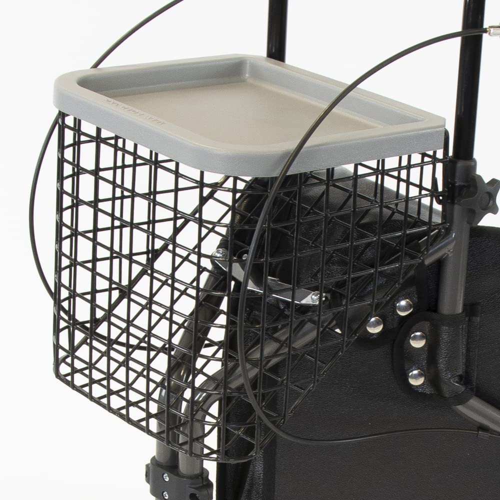 NRS Basket and Tray Set Add-On for 3 Wheel Rollator Mobility Walker Accessory - Damaged Box