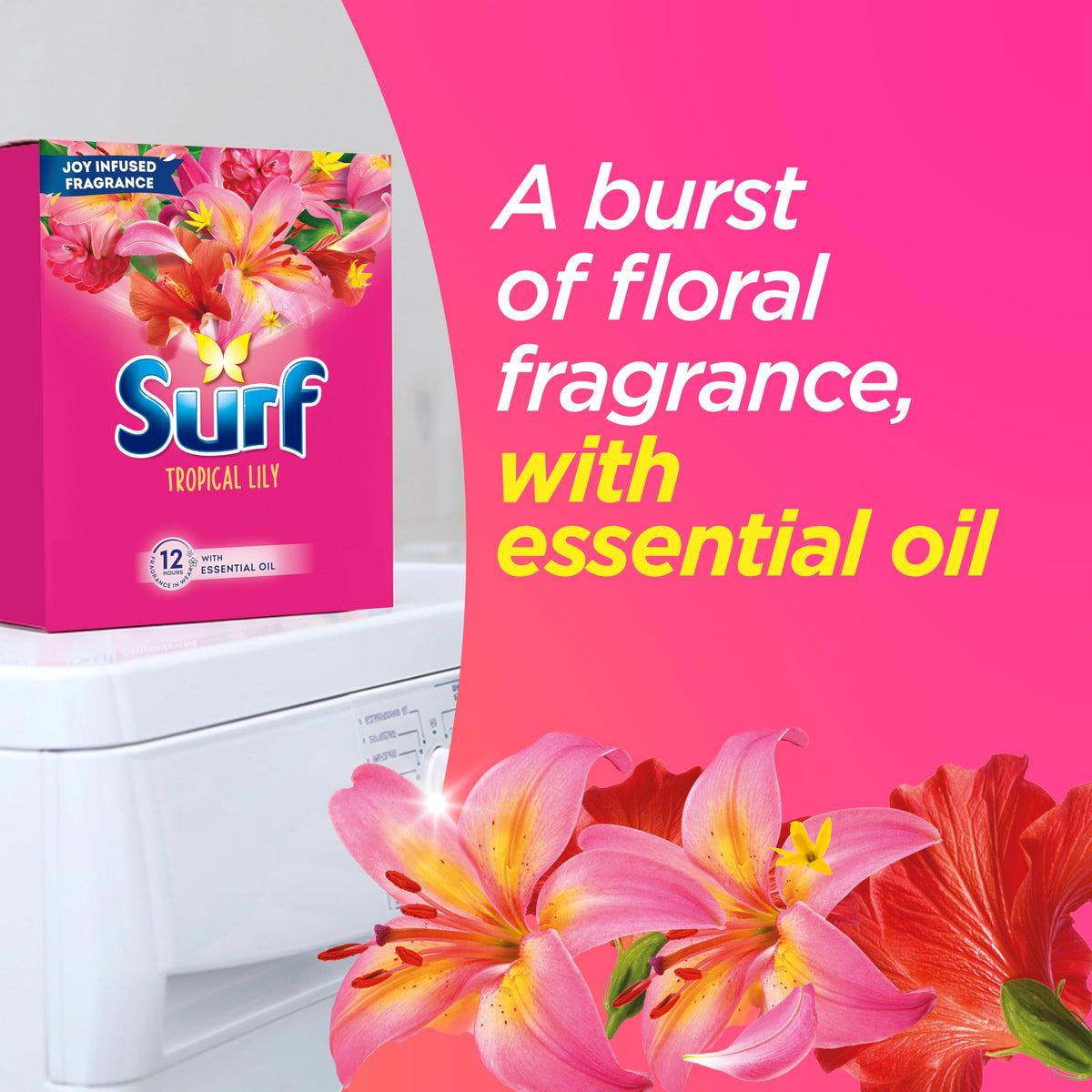 Surf Tropical Lily Laundry Detergent Washing Powder - 125 Washes 6.25kg - Damaged Box