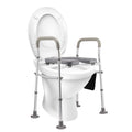Raised Toilet Seat with Handles - Adjustable 4 or 6 Inch Toilet Riser - Non-Slip Padded Seat 200kg Capacity for Elderly - Damaged Box