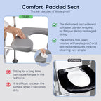 Raised Toilet Seat with Handles - Adjustable 4 or 6 Inch Toilet Riser - Non-Slip Padded Seat 200kg Capacity for Elderly - Damaged Box