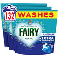 Fairy Non Bio Platinum Laundry Detergent Washing Pods Extra Stain Removal - 132 Pods - Very Good