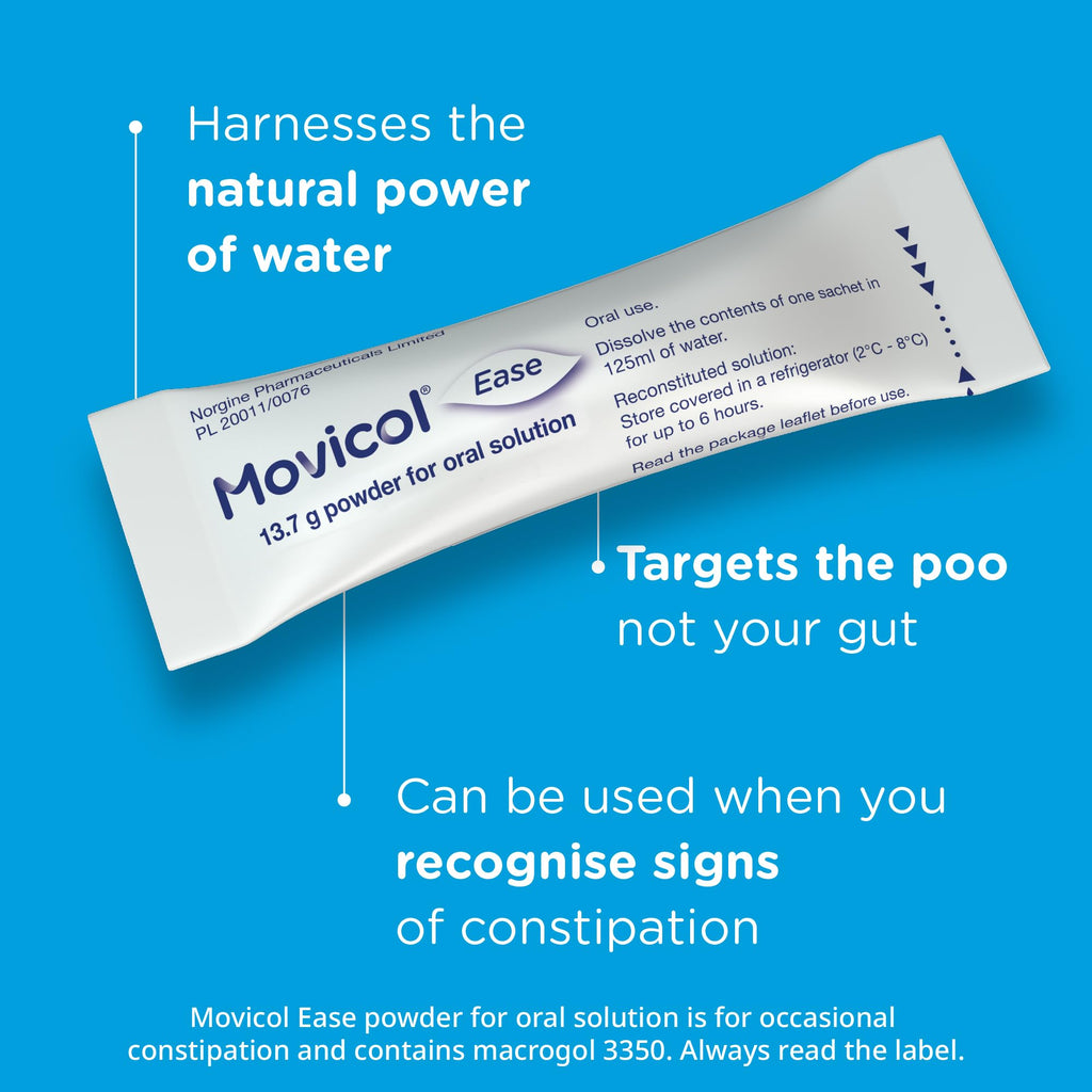 Movicol Ease Stick Sachets Flavour Free - 20 Sachets - Adult Laxative for Constipation Relief - Very Good - BBE 02/2029