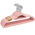 Sasha Morel Velvet Coat Hangers 20 Pack - Non Slip Space Saving Adult Clothes Hangers with Swivel Hooks - Wardrobe Storage - Pink - Very Good