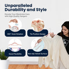 Sasha Morel Velvet Coat Hangers 20 Pack - Non Slip Space Saving Adult Clothes Hangers with Swivel Hooks - Wardrobe Storage - Pink - Very Good