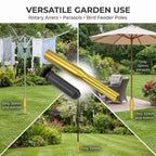 1ABOVE Metal Ground Spike Pole Holder 32-40mm - Base Socket for Rotary Washing Line Airer, Garden Parasol, Bird Feeder - Like New