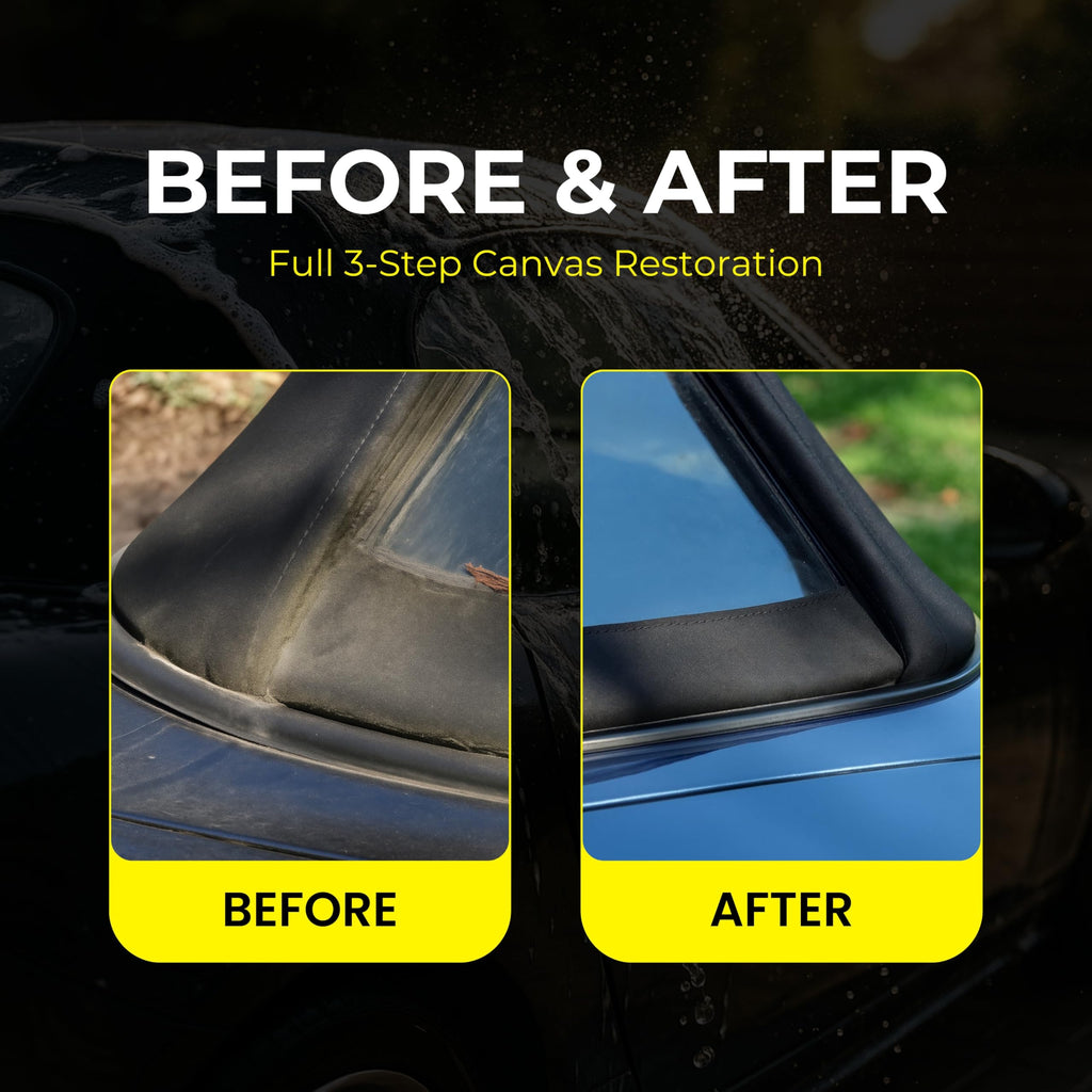 Protex Convertible Soft Top Care Kit - Canvas Cleaner, Black Restorer and Waterproofer - 500ml - Damaged Box