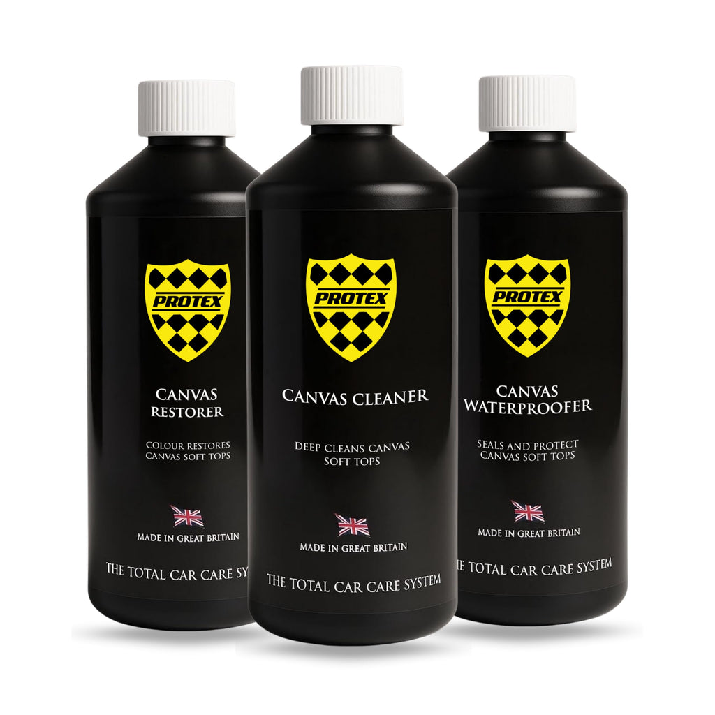 Protex Convertible Soft Top Care Kit - Canvas Cleaner, Black Restorer and Waterproofer - 500ml - Damaged Box