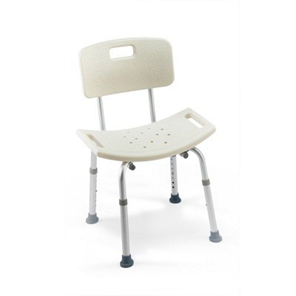 Shower Chair Stool with Backrest - Height Adjustable Bathroom Bath Seat Mobility Aid - Very Good