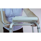 Shower Chair Stool with Backrest - Height Adjustable Bathroom Bath Seat Mobility Aid - Very Good
