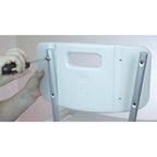Shower Chair Stool with Backrest - Height Adjustable Bathroom Bath Seat Mobility Aid - Very Good