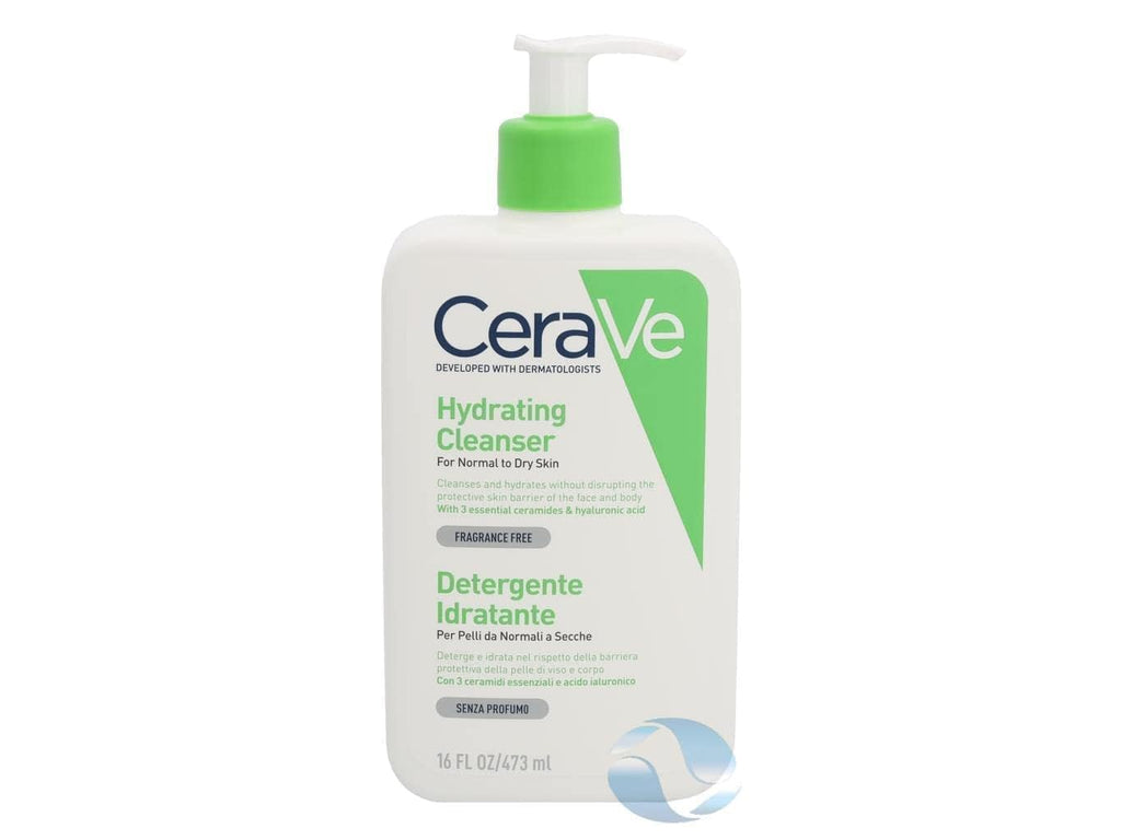 CeraVe Hydrating Cleanser 473ml - Daily Face Wash with Hyaluronic Acid for Normal to Dry Skin - New