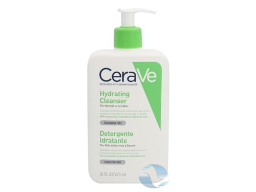 CeraVe Hydrating Cleanser 473ml - Daily Face Wash with Hyaluronic Acid for Normal to Dry Skin - New
