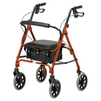 Days Lightweight Folding Rollator Walker with Seat - Mobility Walking Aid - Large, Orange - Very Good