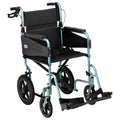 Days Compact Lightweight Folding Wheelchair for Adults - Blue Mobility Aid - Damaged Box