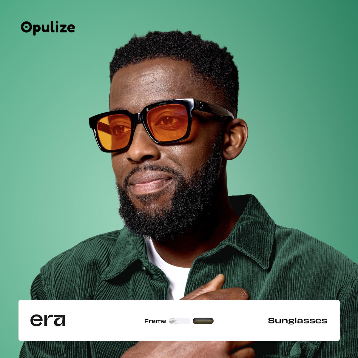 Opulize Era Polarised Sunglasses 2 Pack - Unisex Oversized Rectangular Black Frame Yellow Orange Lenses UV400 - Damaged Box