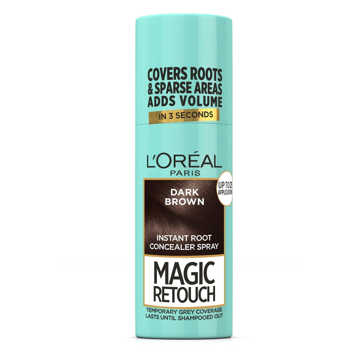L'Oreal Paris Magic Retouch Temporary Root Touch Up Spray - Dark Brown 75ml Grey Hair Concealer - New