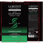 Lorenti Temporary Hair Colour Spray - Green Tone Anti-Fade Colour Protection 150ml - Damaged Box