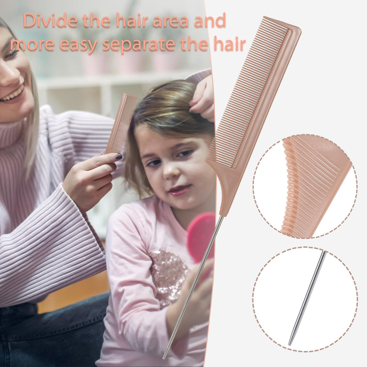 LORSEX 3 Pcs Slick Hair Brush Set with 200ml Hair Spray Bottle, Hair Styling Kit - Damaged Box