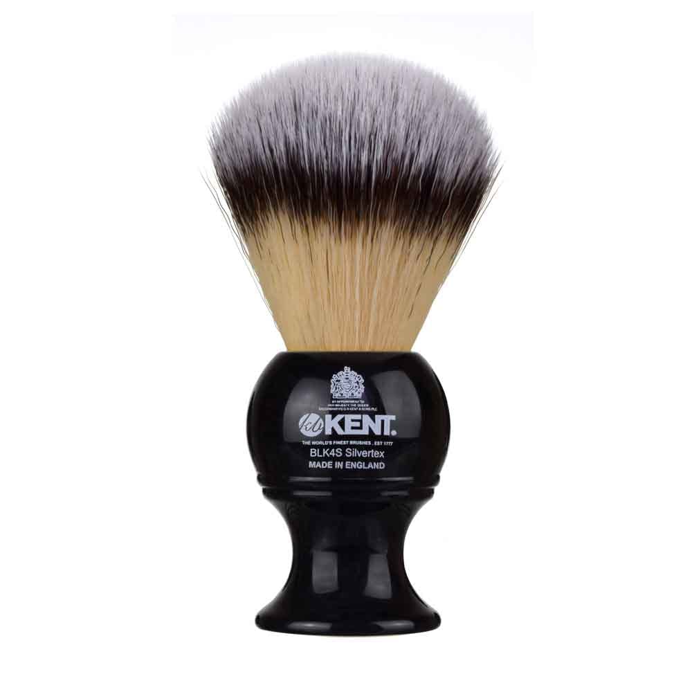 Kent Medium Synthetic Shaving Brush - Black Men's Wet Shave Grooming Brush - New