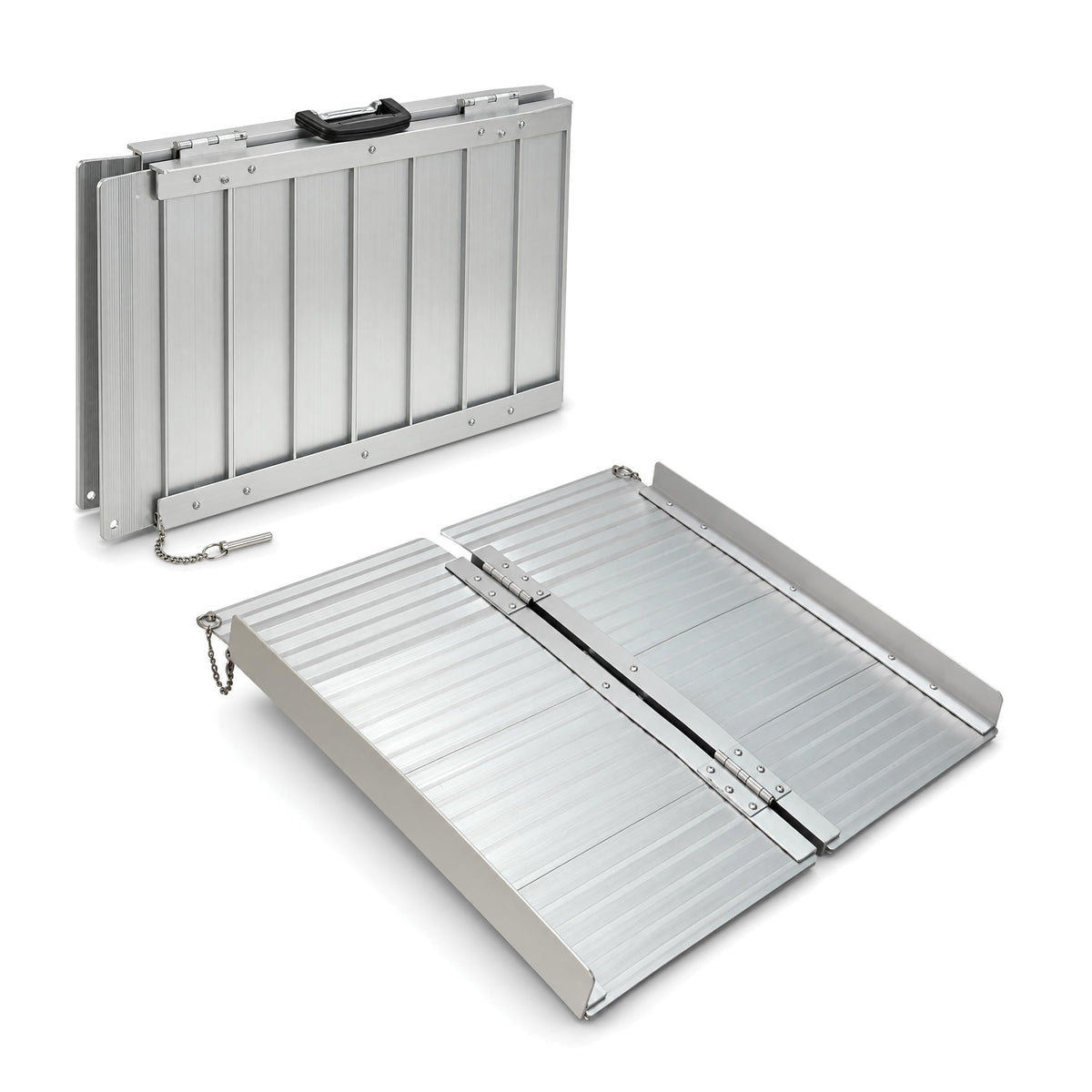 Aidapt 2ft Lightweight Folding Aluminium Wheelchair Ramp - Portable Threshold Kerb Ramp for Mobility Scooter with Handle - Very Good