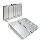 Aidapt 2ft Lightweight Folding Aluminium Wheelchair Ramp - Portable Threshold Kerb Ramp for Mobility Scooter with Handle - Very Good