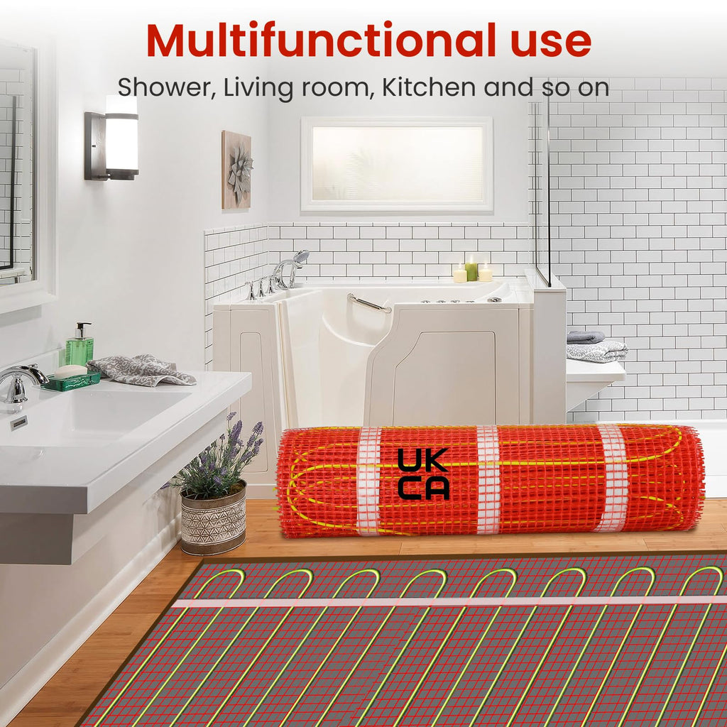 Heatit Electric Underfloor Heating Mat 1m² 200W/m² - Self-Adhesive Floor Heater - Damaged Box
