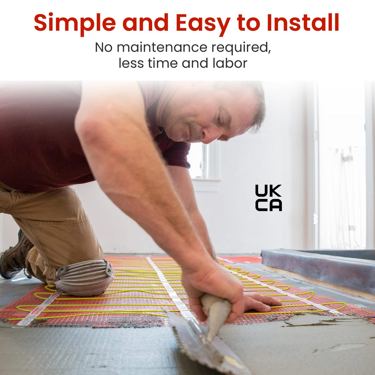 Heatit Electric Underfloor Heating Mat 1m² 200W/m² - Self-Adhesive Floor Heater - Damaged Box