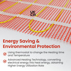 Heatit Electric Underfloor Heating Mat 1m² 200W/m² - Self-Adhesive Floor Heater - Damaged Box