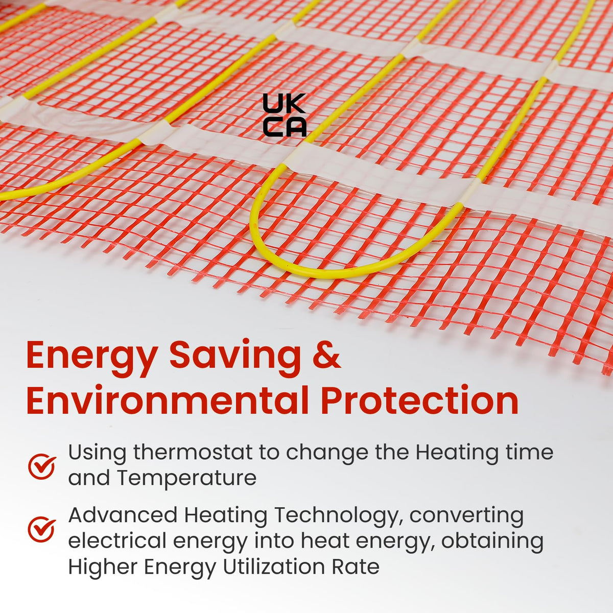 Heatit Electric Underfloor Heating Mat 1m² 200W/m² - Self-Adhesive Floor Heater - Damaged Box