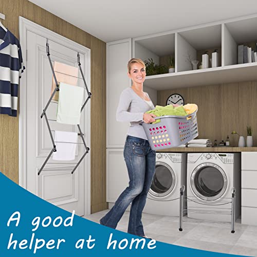 Rainberg Over The Door Clothes Airer - Foldable 10-Bar Laundry Drying Rack Indoor Outdoor 4kg Capacity - Very Good