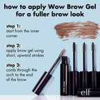 e.l.f. Wow Brow Gel - Volumising Fiber-Infused Eyebrow Wax-Gel - Taupe 3.5g - New