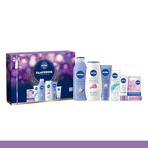 Nivea Pampering Moments Of Joy Gift Set - 5-Piece Skincare And Body Care Pamper Collection - Damaged Box