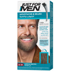 Just For Men Moustache & Beard Dye - Medium Brown M35 - Eliminates Grey For Thicker Fuller Look - Damaged Box