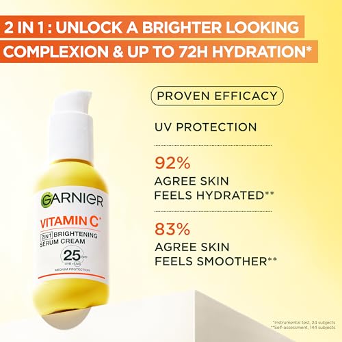 Garnier Vitamin C Brightening Serum Cream SPF25 Face Moisturiser - 50ml - Damaged Box