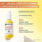 Garnier Vitamin C Brightening Serum Cream SPF25 Face Moisturiser - 50ml - Damaged Box