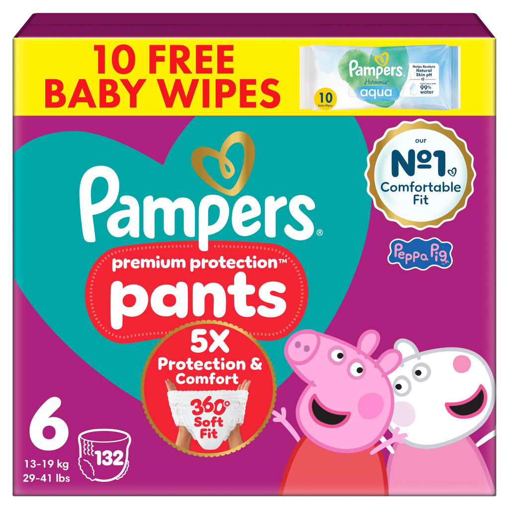 Pampers Premium Protection Nappy Pants Size 6 - Baby Toddler Pull-Up Diapers - Very Good