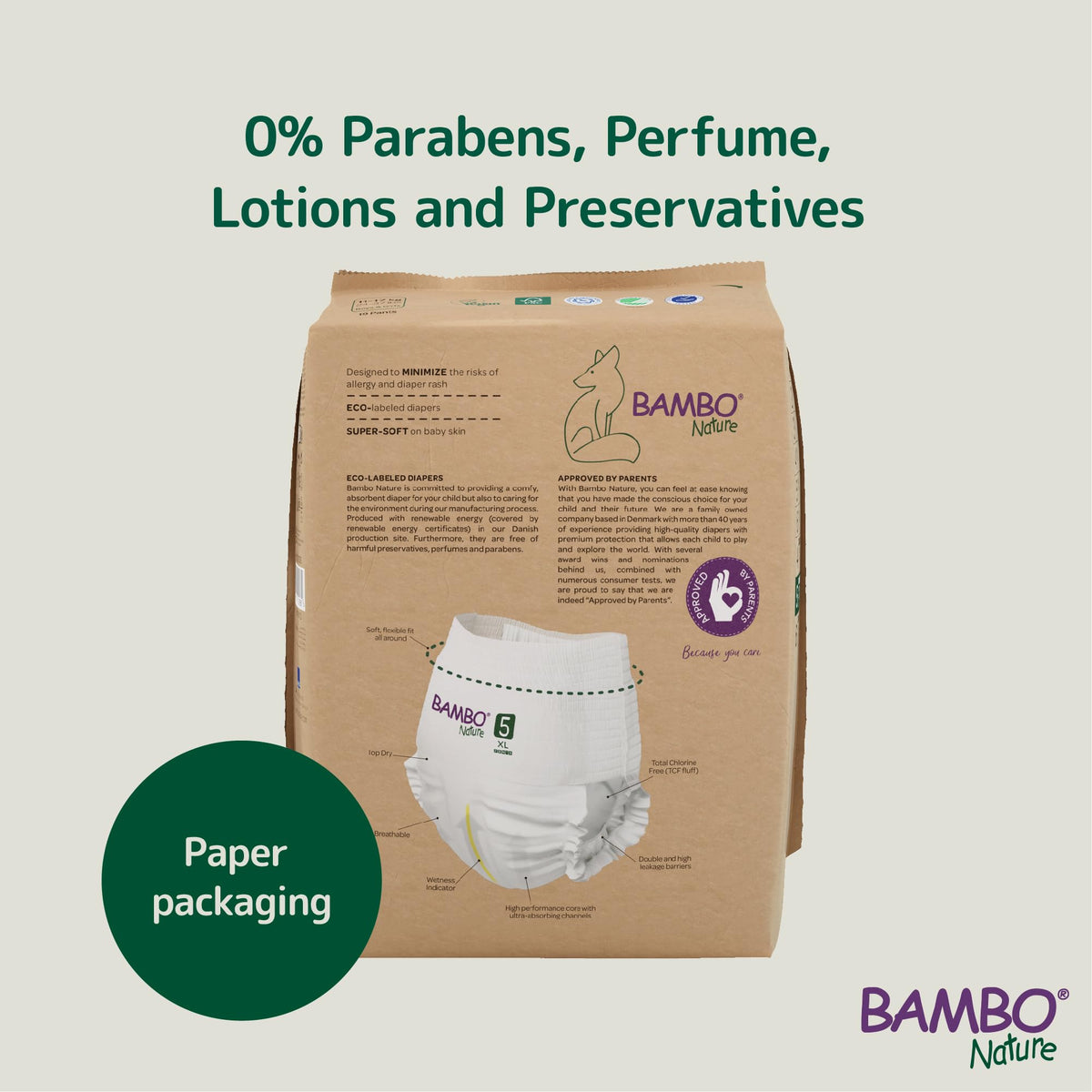 Bambo Nature Premium Potty Training Pants Size 5 XL 12-18kg - Eco Pull Up Nappy Pants - Pack of 95 - Very Good