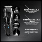 Wahl Aqua Blade 10-in-1 Rechargeable Lithium Men's Multigroomer Beard Trimmer - 0.2mm Shave - Damaged Box