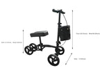 Panlova Steerable Knee Walker Scooter - Adult Mobility Aid for Broken Leg Foot Ankle Injury - Orthopaedic Pad - Black - Damaged Box