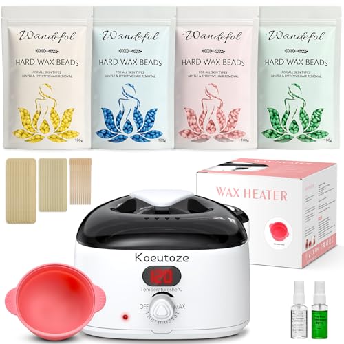 Wandefol Professional Waxing Kit, Electric Wax Machine Warmer for Hair Removal - Damaged Box
