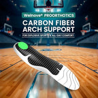 Carbon Fiber Sports Insoles - Arch Support Shock Absorbing Orthotic Shoe Inserts for Running Basketball Hiking - Size XS - Very Good