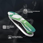 Carbon Fiber Sports Insoles - Arch Support Shock Absorbing Orthotic Shoe Inserts for Running Basketball Hiking - Size XS - Very Good